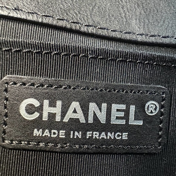 ❌❌ Chanel Boy Bag Metal Old Medium Classic Quilted Black Flap CC Leboy Calfskin - Picture 15 of 16